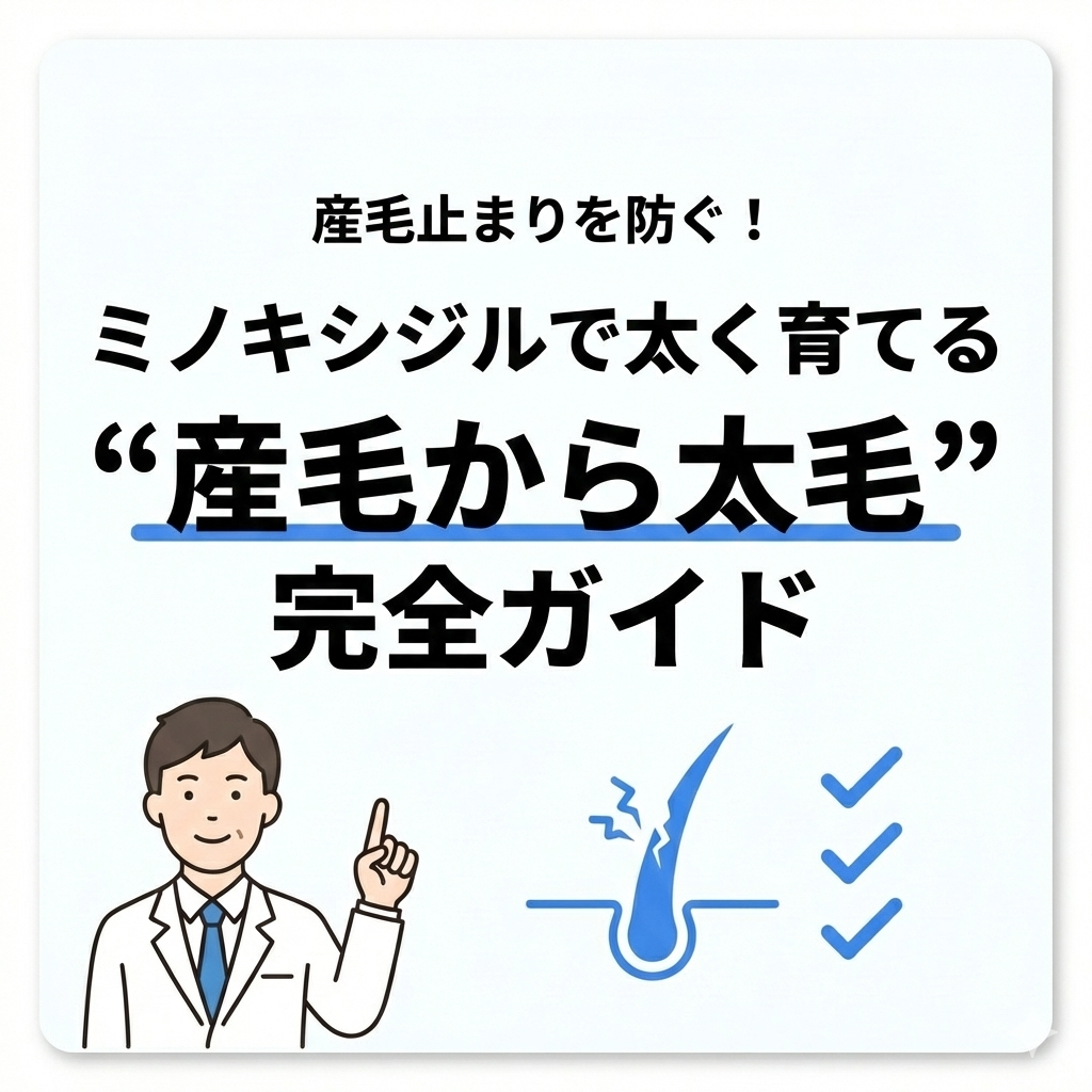 ミノキシジルで産毛止まりを防ぐ！太く育てる“産毛から太毛”完全ガイド