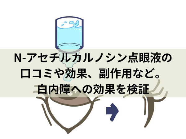 N-アセチルカルノシン点眼液の口コミや効果、副作用など。白内障への効果を検証