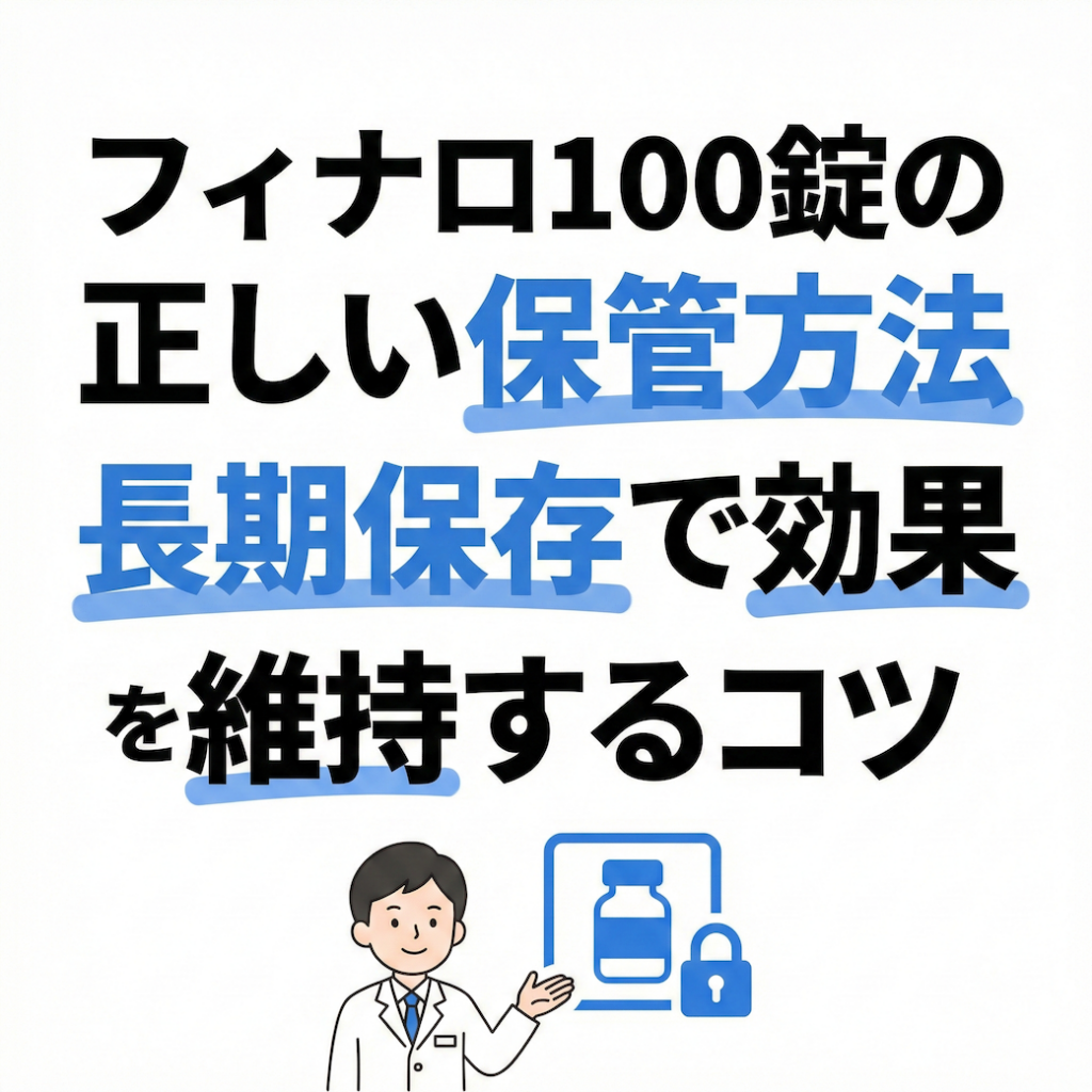フィナロ100錠の正しい保管方法｜長期保存で効果を維持するコツ