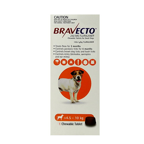 ブラベクトチュアブル(Bravecto Chewable) 小型犬用(4.5～10kg 生後8週以降) 1錠